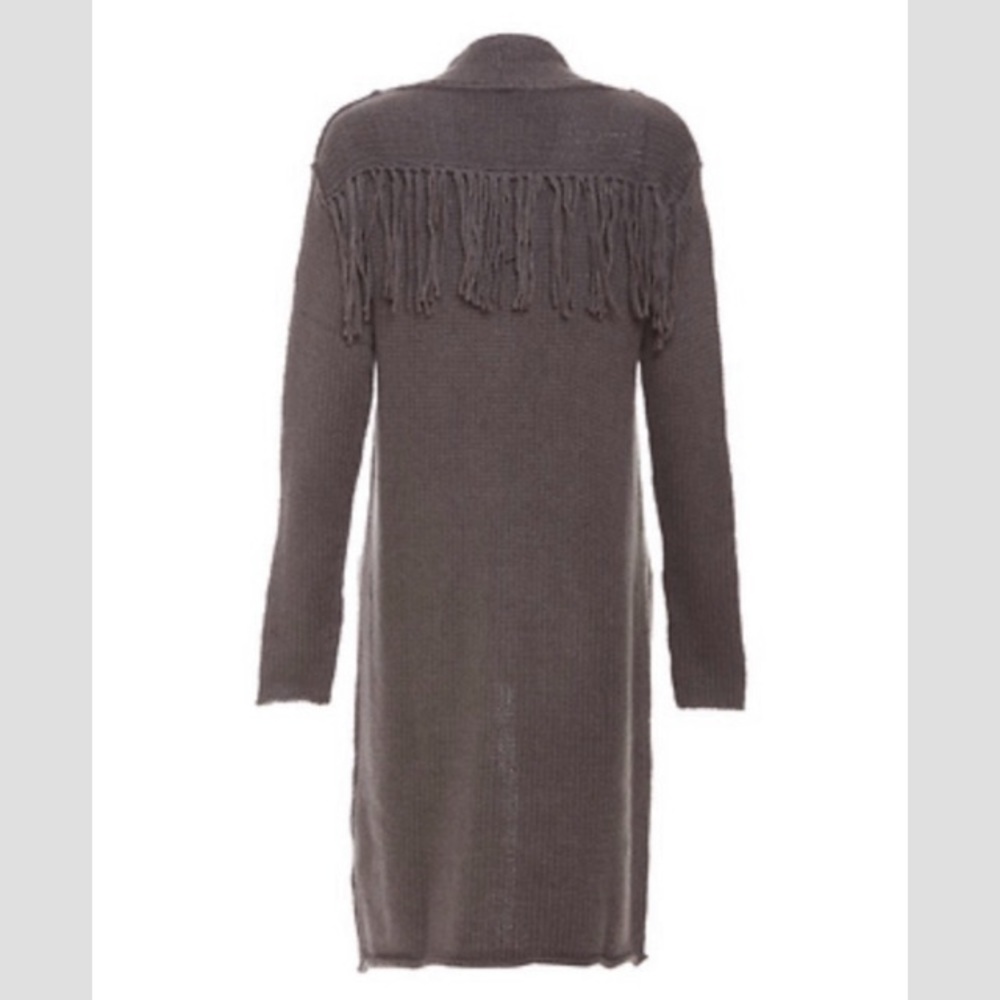 Velvet by Graham & Spencer Fringe Back Cardigan  M